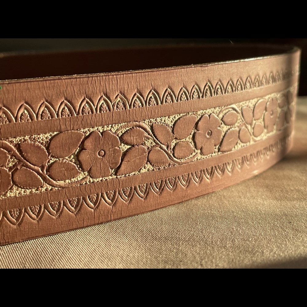 Genuine Leather Embossed Belt